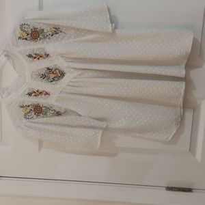White floral top